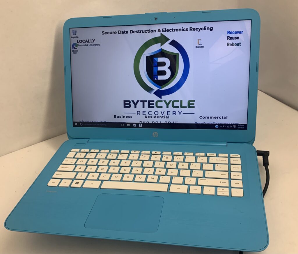 Blue HP Stream 14 laptop with charger – BC-LT-000001